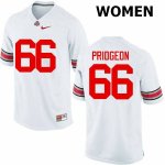 NCAA Ohio State Buckeyes Women's #66 Malcolm Pridgeon White Nike Football College Jersey HZG5245AE